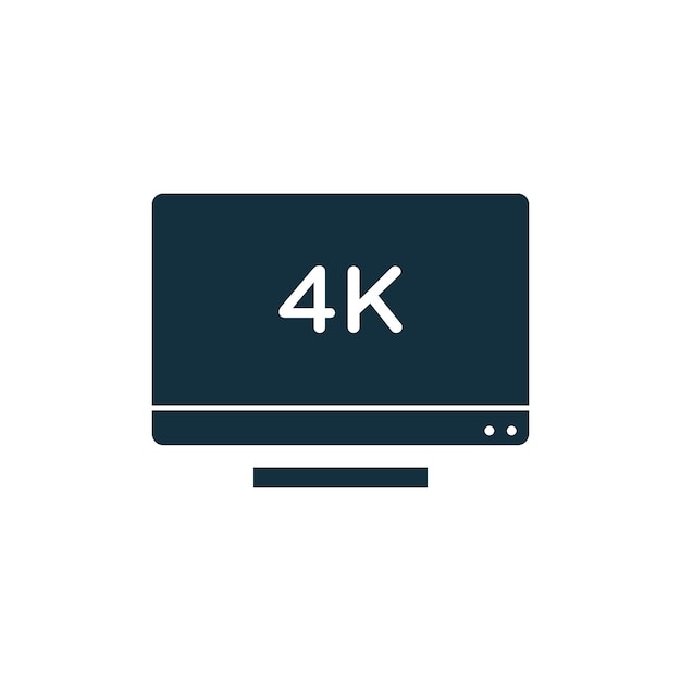 Plantilla de vector de icono de pantalla de televisión