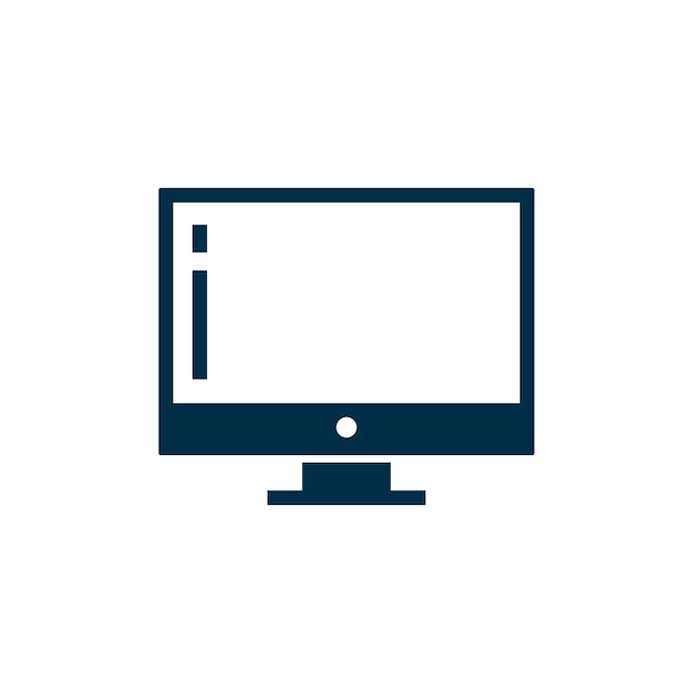 Plantilla de vector de icono de pantalla de televisión