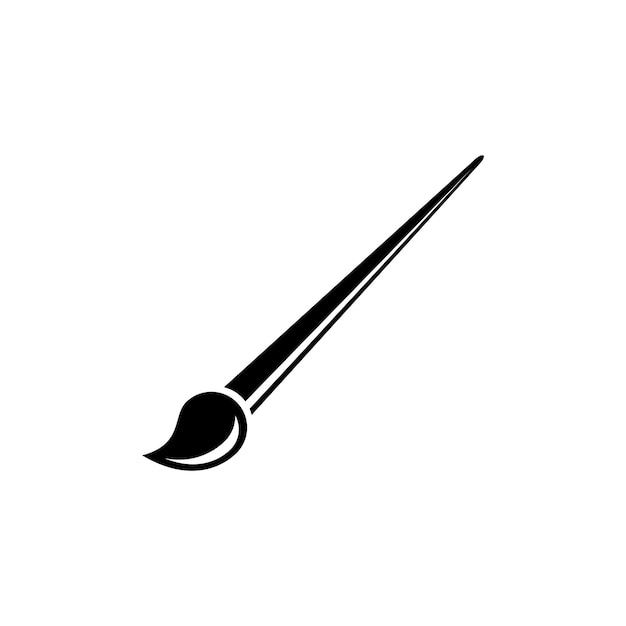Plantilla de vector de icono de pincel de pintura