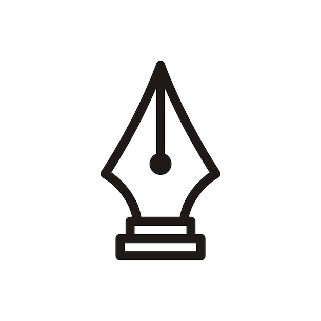 Plantilla de vector de icono de pluma simple