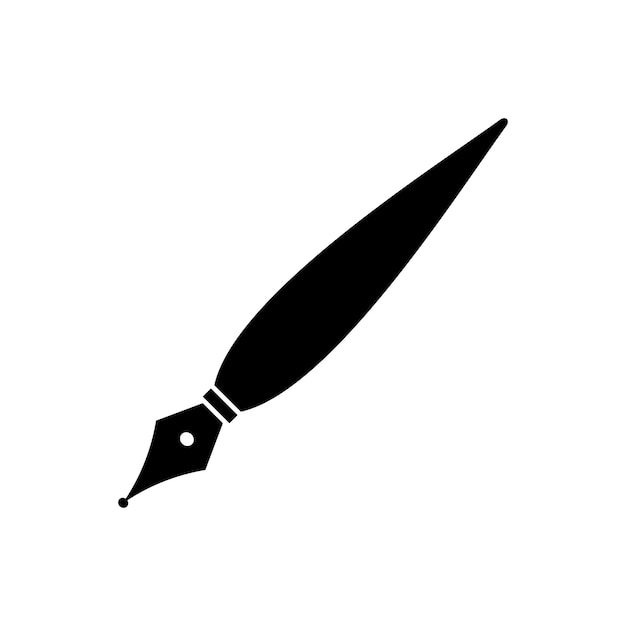 Plantilla de vector de icono de pluma simple