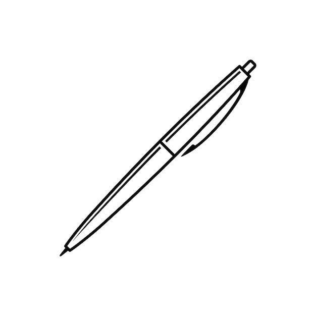 Plantilla de vector de icono de pluma simple