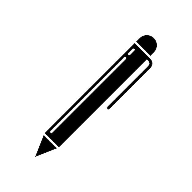 Plantilla de vector de icono de pluma simple