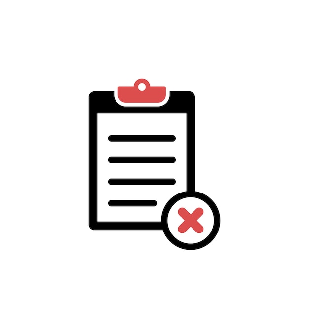 Plantilla de vector de icono de portapapeles simple