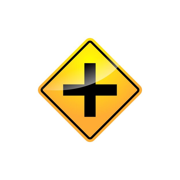 Plantilla de vector de icono de signo de calle de señal de tráfico