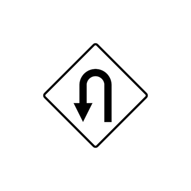 Plantilla de vector de icono de signo de calle de señal de tráfico