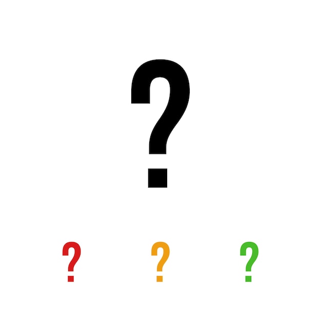 Plantilla de vector de icono de signo de pregunta
