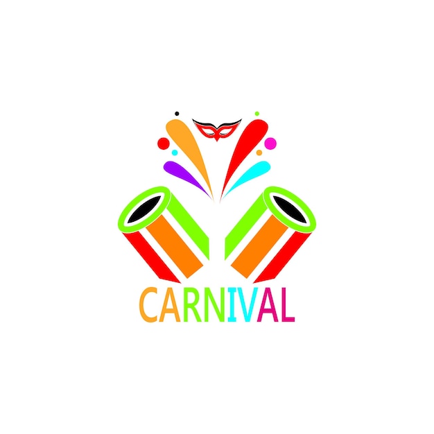 Plantilla de vector de icono y símbolo de carnaval