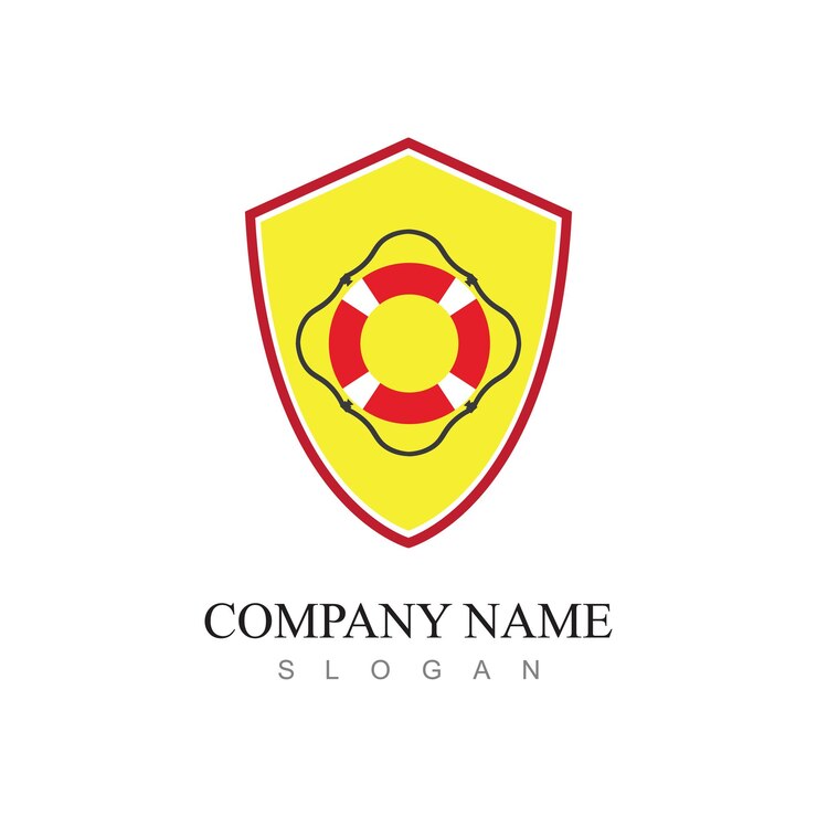 Vector plantilla de vector de icono de símbolo de logotipo de aro salvavidas