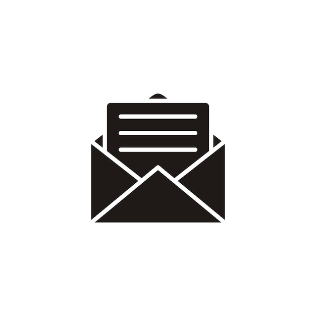Plantilla de vector de icono de sobre de moda