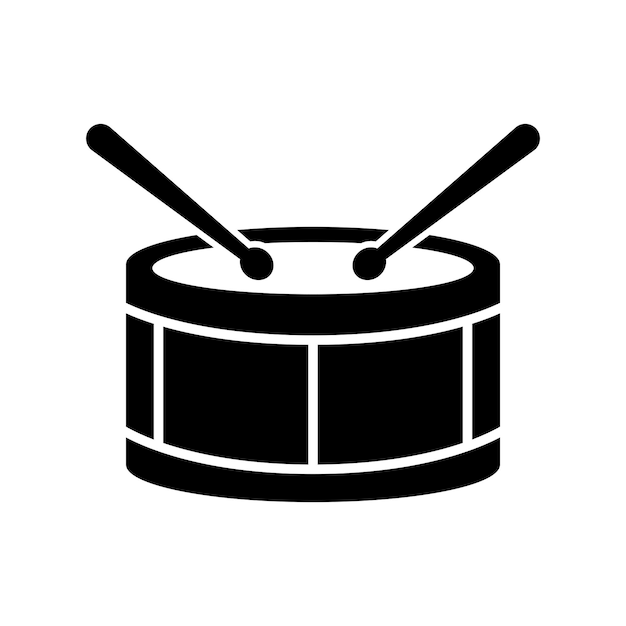 plantilla de vector de icono de tambor