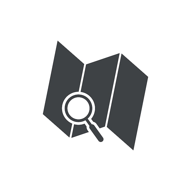Plantilla de vector de icono de ubicación de búsqueda de punto de mapa