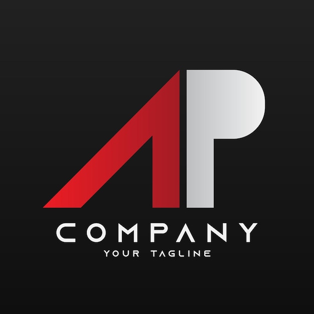 Plantilla de vector de icono de vector de logotipo de empresa de letra a y p