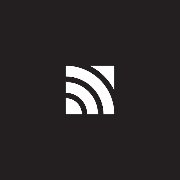 Plantilla de vector de icono wifi de estilo plano