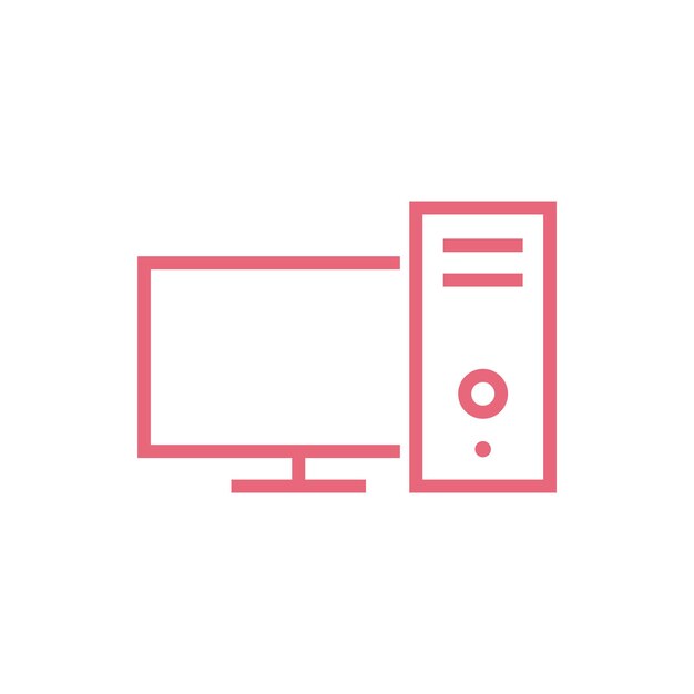 plantilla de vector de íconos de escritorio para PC