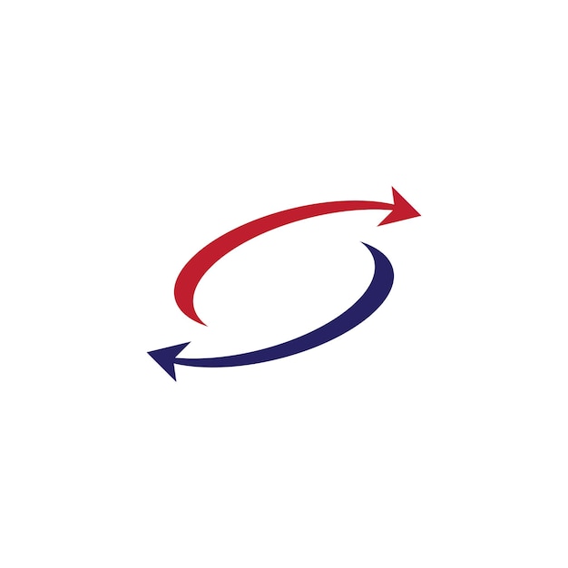 plantilla de vector de iconos de la ilustración del logotipo de flecha