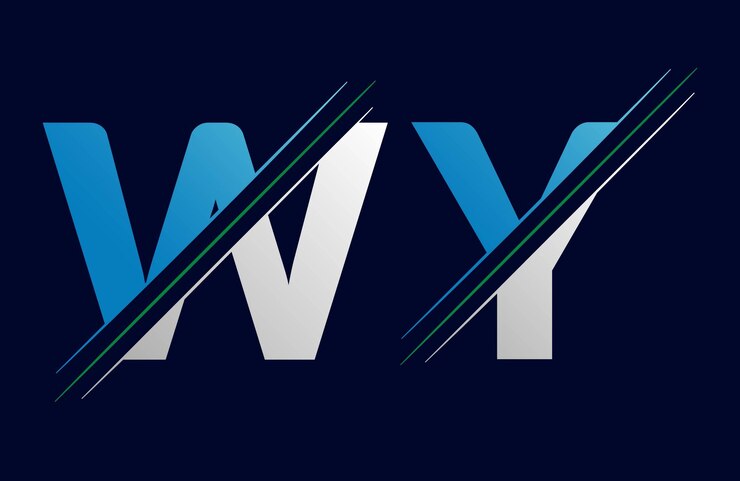 Vector plantilla de vector de íconos con la letra wy única