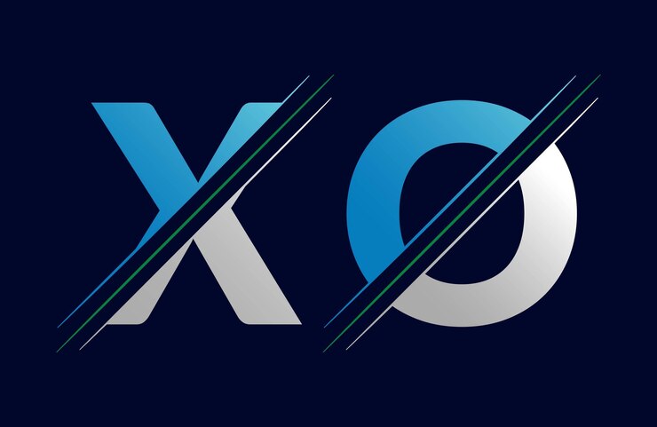 Vector plantilla de vector de íconos con la letra xo única