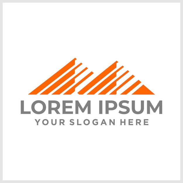 Plantilla de vector de ilustración de diseño de logotipo de montaña premium