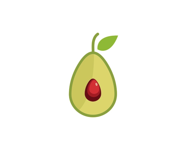 Plantilla de vector de ilustración de icono de aguacate