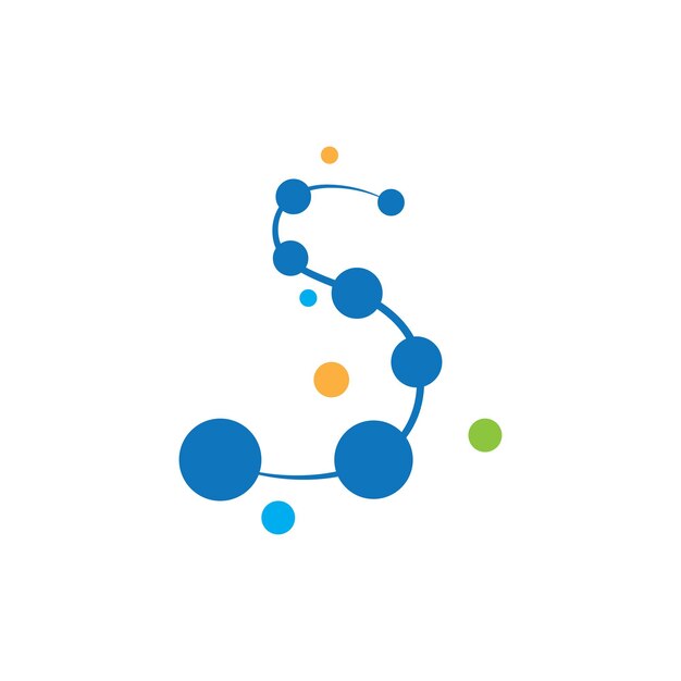 plantilla de vector de ilustración del logotipo de la molécula
