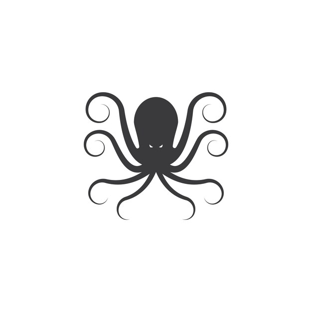 Plantilla de vector de ilustración de logotipo de pulpo