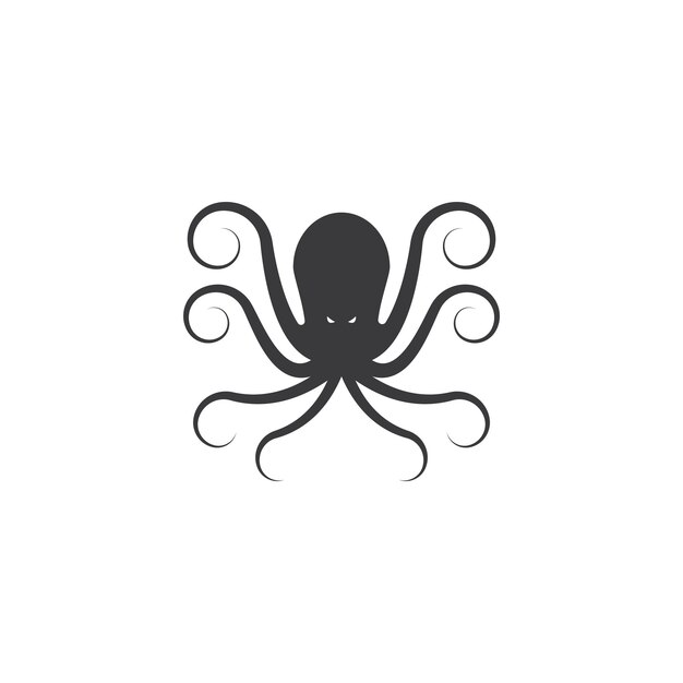 Plantilla de vector de ilustración de logotipo de pulpo