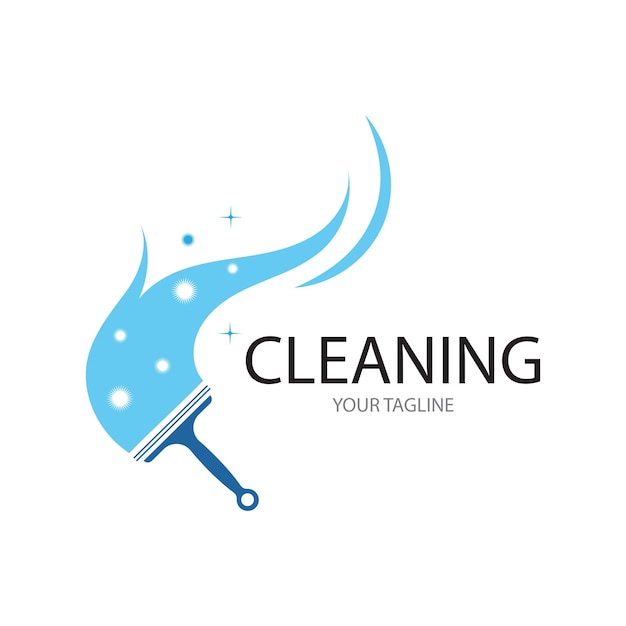 Plantilla de vector de ilustración de logotipo y símbolo de limpieza