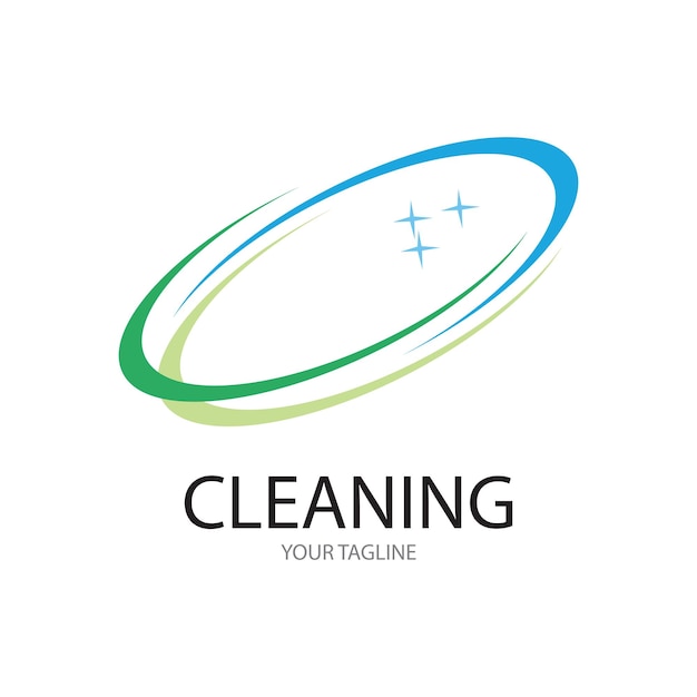 Plantilla de vector de ilustración de logotipo y símbolo de limpieza