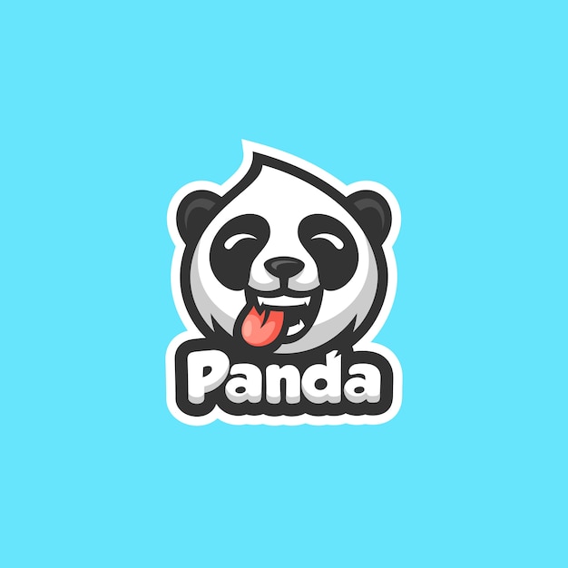 Plantilla de vector de ilustración de panda concept