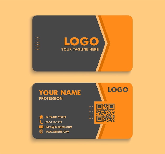 Plantilla Vector Impresión Tarjeta Visita Creativa Gráfico Identidad Corporativa