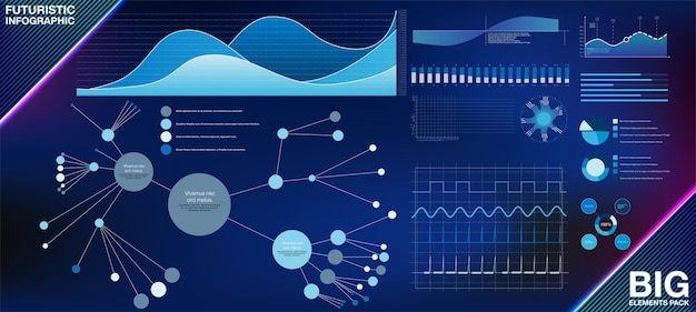 Vector plantilla de vector de infografía moderna moderna con gráficos de estadísticas y finanzas