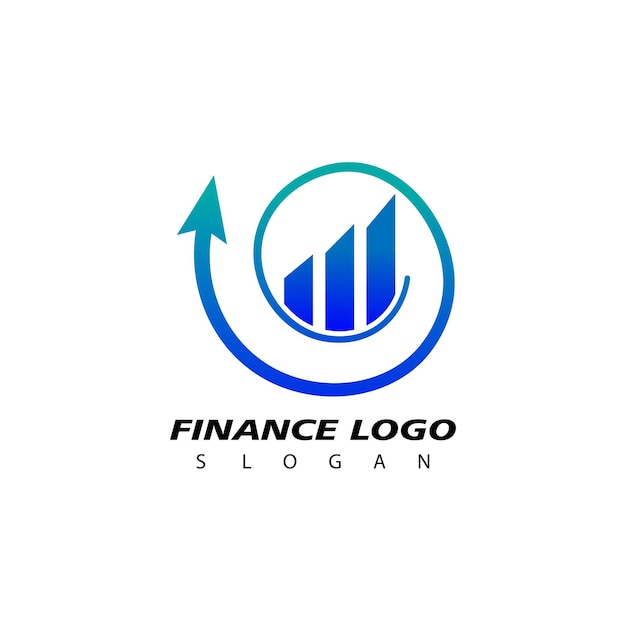 Plantilla de vector de inspiración para el diseño del logotipo de la bolsa de valores financiera