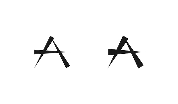 Plantilla de vector de letra A de logotipo