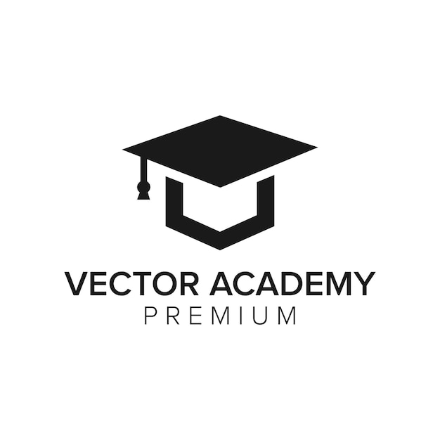 Plantilla de vector de letra V academia logo icono