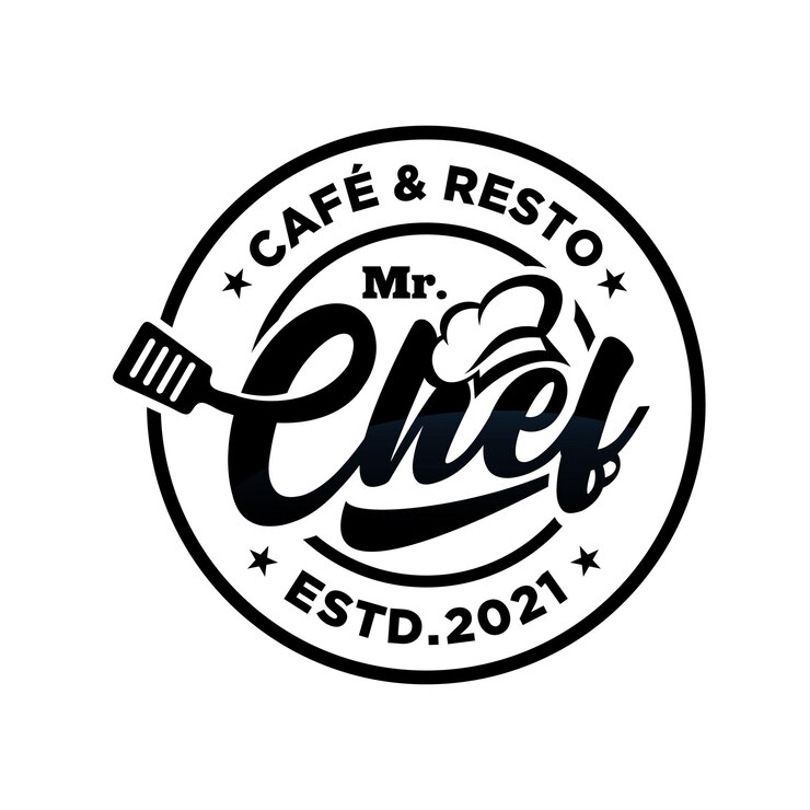 Vector plantilla de vector de logo de chef de cocina