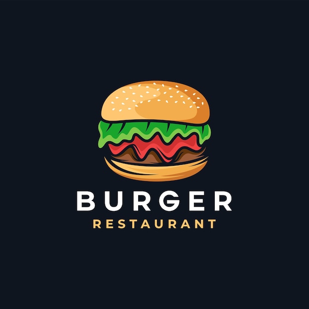 Plantilla de vector de logo de hamburguesa