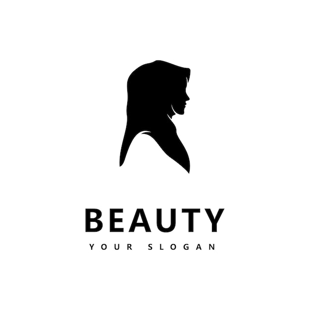 Plantilla de vector de logo de hijab musulmán