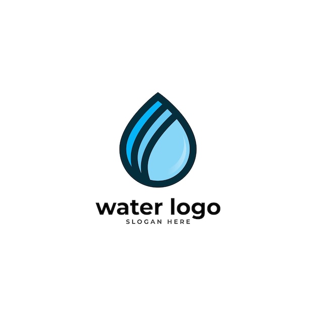Plantilla de vector de logotipo de agua abstracta