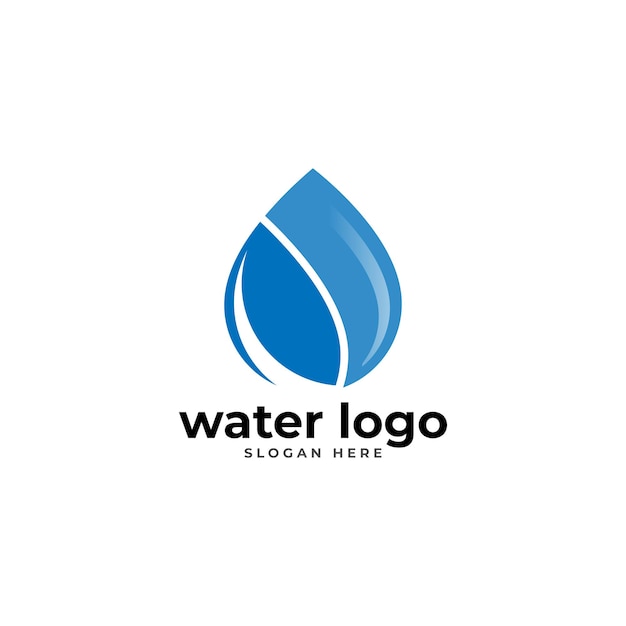 Plantilla de vector de logotipo de agua abstracta