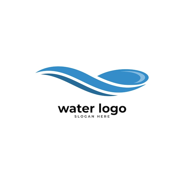 Plantilla de vector de logotipo de agua abstracta