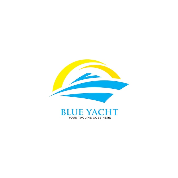 Plantilla de vector de logotipo de barco