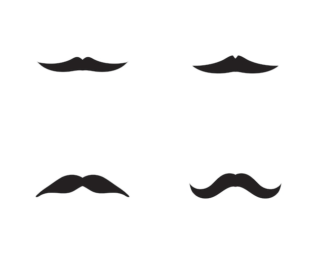 Plantilla de vector de logotipo de bigote