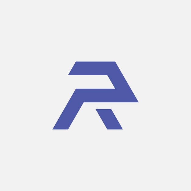 Plantilla de vector de logotipo de carta PR.
