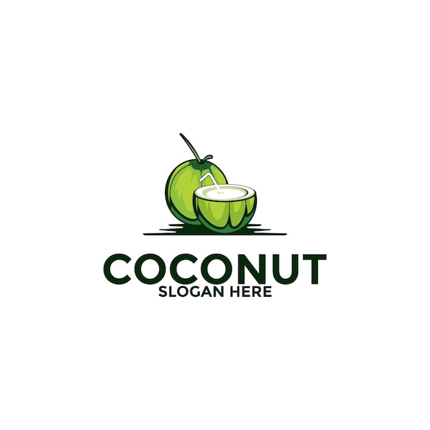 Plantilla de vector de logotipo de coco Conceptos de diseño de logotipo de coco creativo Símbolo de icono Ilustración