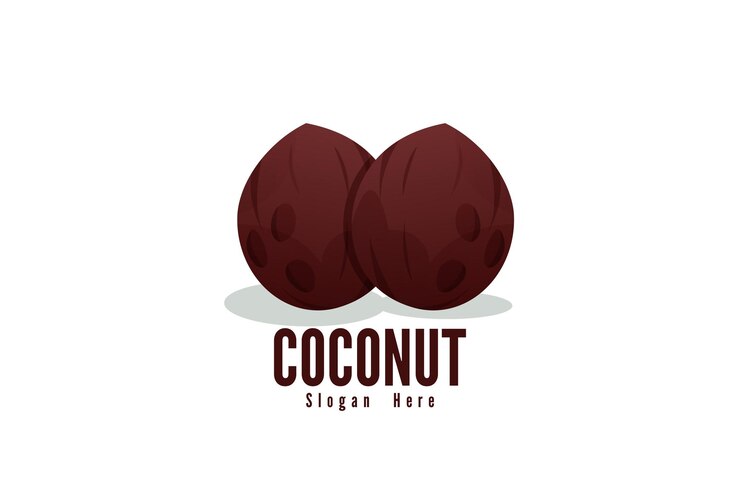 plantilla de vector de logotipo de coco