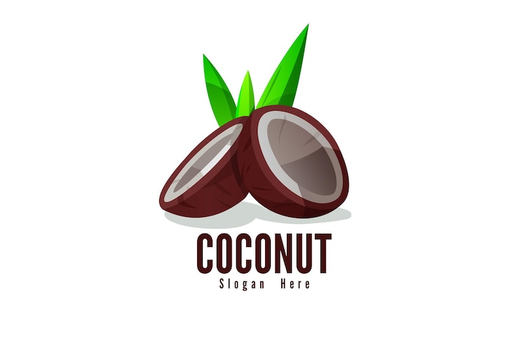 plantilla de vector de logotipo de coco