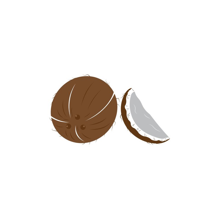 Vector plantilla de vector de logotipo de coco