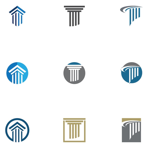 Plantilla de vector de logotipo de columna