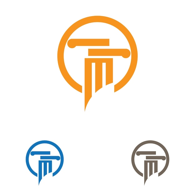 Plantilla de vector de logotipo de columna